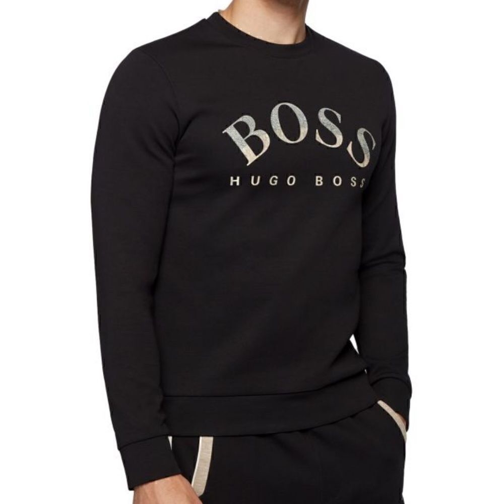 NWOT Hugo Boss Salbo 1 Mens Pullover Spell Out Sweater Sweatshirt